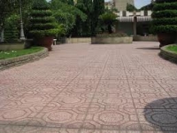 Công viên lát gạch terrazzo hoa văn bát giác