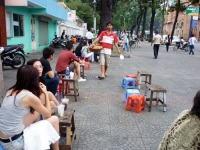 Vỉa hè Sài Gòn dùng gạch terrazzo