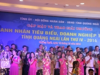 Tiết mục tổng kết buổi lễ Doanh Nghiệp Doanh Nhân Tiêu Biểu Quảng Ngãi 2014